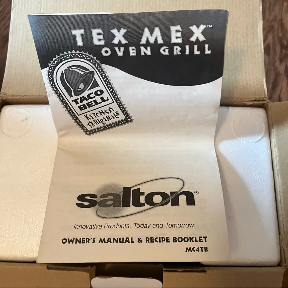 Salton Taco Bell Tex Mex Oven Grill Press Mexican‎ Omelet *RARE* Vintage